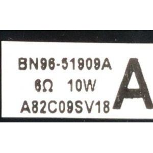 KIT DE BOCINA PARA TV SAMSUNG ( 2 PZ ) NUMERO DE PARTE BN96-51909A / BN63-19292X / BN63-19295X / BN9651919A / 51909A / 86TU9000 / 6Ω 10W / A82C09SV18 / PANEL CY-BT085HGHV3H / MODELO UN85TU700DFXZA DA05